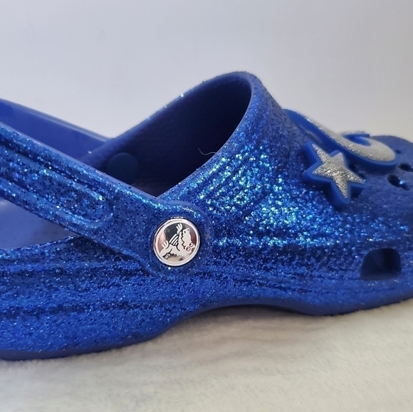 Crocs Disney Parks Make A Wish Come True Blue Silver Glitter Clog Unisex - Picture 10 of 16